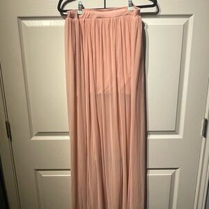 Pink maxi skirt